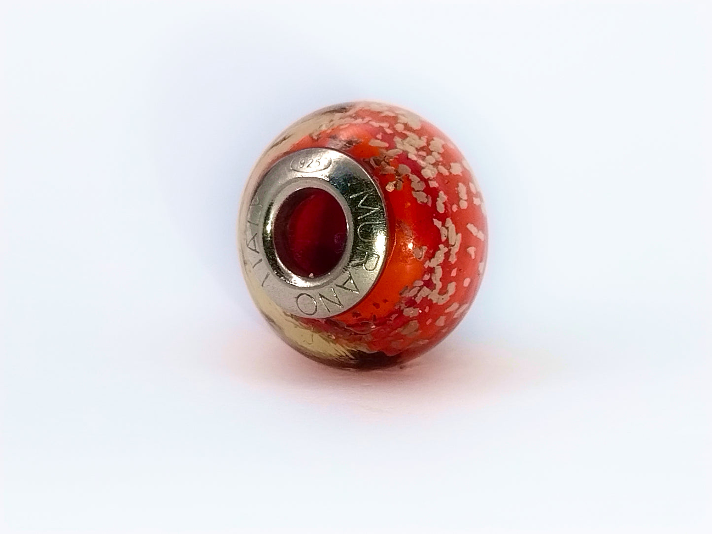 Alba Dorata Murano Bedel Rood Oranje Goud 925 Zilver Lerrosa