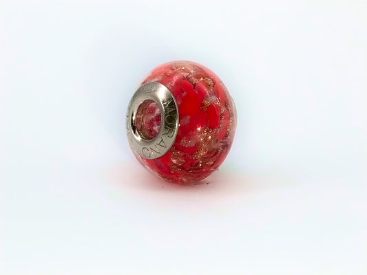 Amuleto della Vita Murano Bedel Rood Roze 925 Zilver Lerrosa
