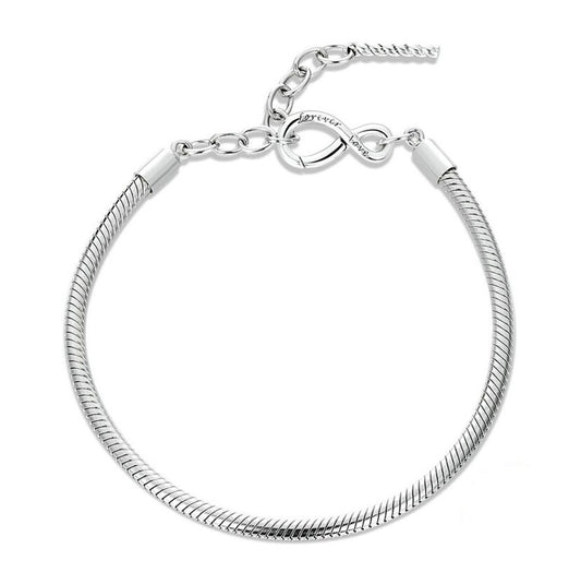 Zilveren bedelarmband met infinity-sluiting LERROSA Essentials