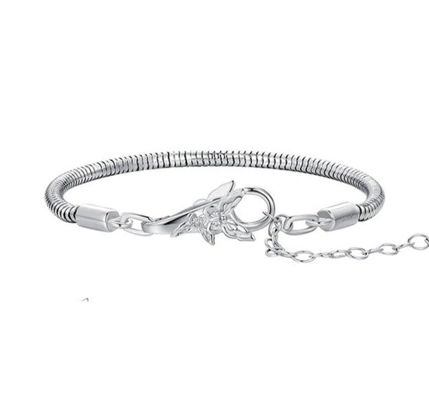 Zilveren bedelarmband met sluiting in vlinder-vorm - Sterling zilver